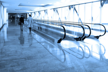 escalator in  business hall