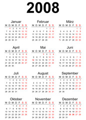 2008 German calendar 