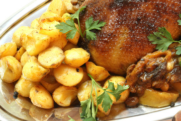 Delicious turkey with potatoes - wonderful meal for dinner
