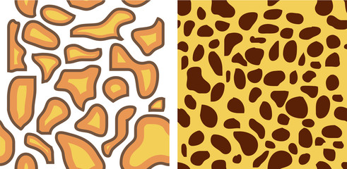 Seamless vector tiles with animal spots