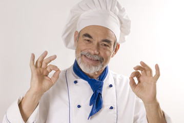 Portrait of happy attractive cook
