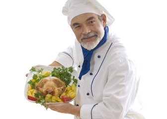 Portrait of happy attractive cook
