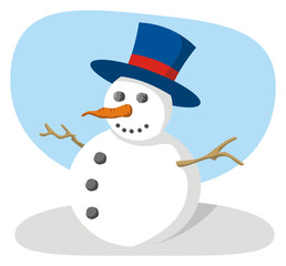 Snowman with hat