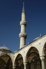 Fototapeta na wymiar Inner yard of the Blue Mosque in Istanbul, Turkey