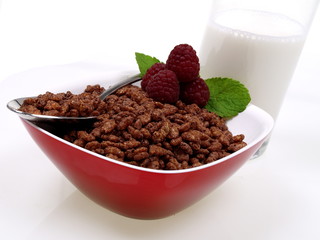 schoko reis pops frühstück mit milch