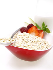 haferflocken frühstück mit milch