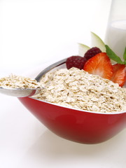 haferflocken frühstück mit milch