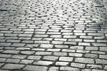 Cobbles on the street - can be used as background