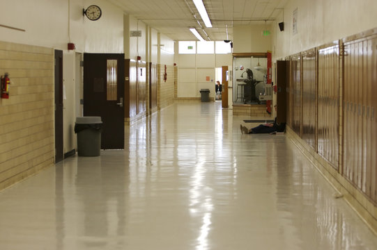 High school hallway