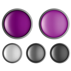 round web buttons with different shiny colors