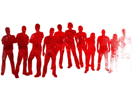 textures style of people silhouettes 