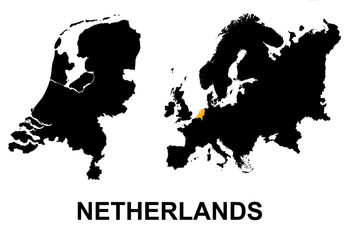 Netherlands and Europe map