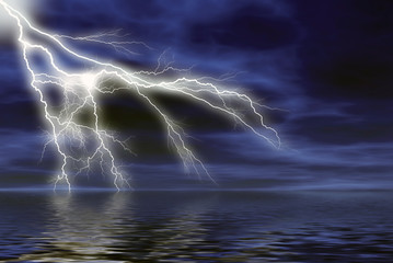 tormenta en el mar