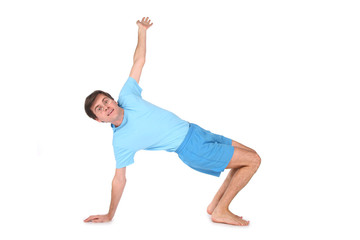 happy yoga man