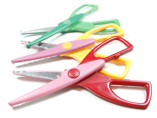 scissors, ready for cutting over white 