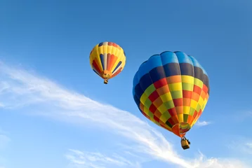 Foto op Aluminium Ballon hot air balloons and clouds