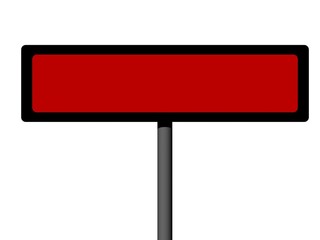 Fototapeta premium Empty rectangular danger sign isolated on a white background