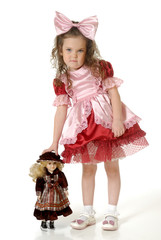 The little girl with doll