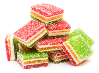 Marmalade on white background. Junk food image series