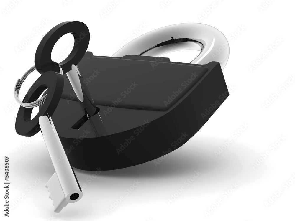 Poster Padlock with keys
