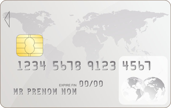 Carte bancaire, illustration vectorielle