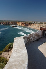 Atlantic ocean near the Sagres, Portugal
