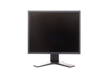 Blank modern lcd monitor over white background