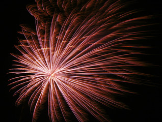 Red firework explosion