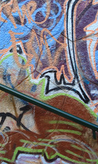 Obraz na płótnie Canvas Graffiti na ścianie, wielu kolorowych sprayu