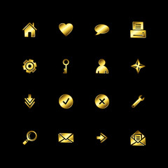 Gold web icons