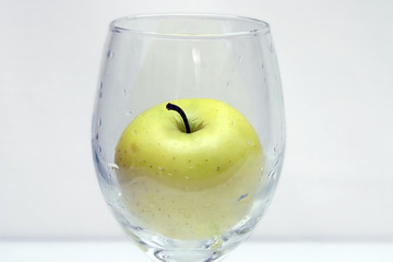 apple in a glass