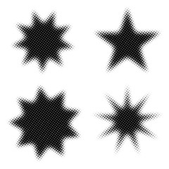 halftone star shapes for design
