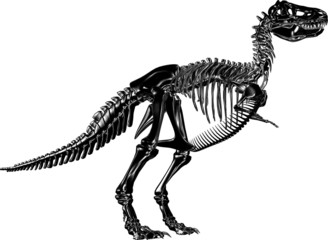 T-Rex in glänzendem schwarz