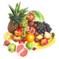 Naklejka na ściany i meble Dojrzałe owoce świeże. Zdrowej żywności.