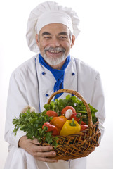 Portrait of happy attractive cook