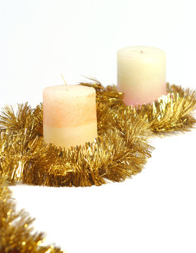 Velas con espumillon