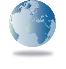 planète terre en suspension