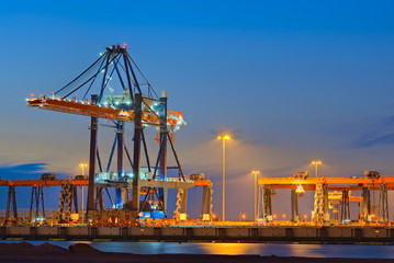 Container Terminal at Night