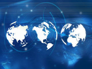 world map technology-style