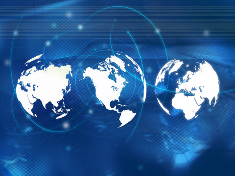 world map technology-style