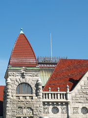 Roofs of Finnish National Museum, close-up.