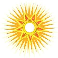 illustration of a sun with multiple rays.