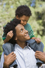 Fototapeta premium Happy father and son.