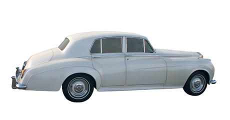 classic luxury car on white