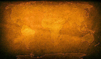 illustration of world map on textured background © dip
