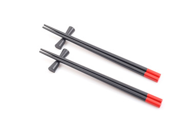 Chinese kitchen utensils isolated on white