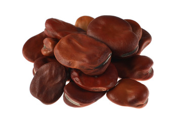 Brown dry bean isolated on white background