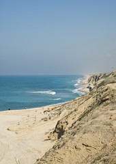 Coast of Mediterranean sea in Israel
