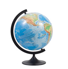Obraz premium Terrestrial globe isolated 