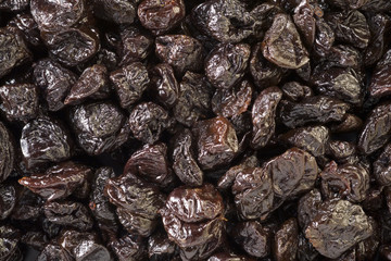 Textured background of prunes